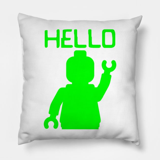 Minifig Hello Pillow by ChilleeW