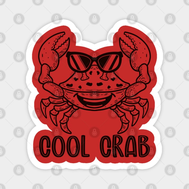 Cool Crab (Lineal) Magnet by nickbeta