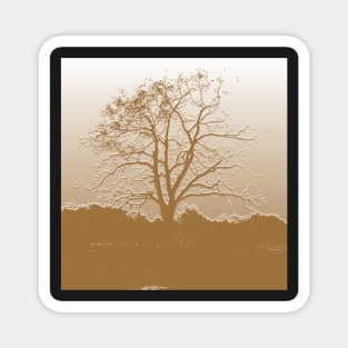 Walnut Tree Series Plaster Golden Magnet