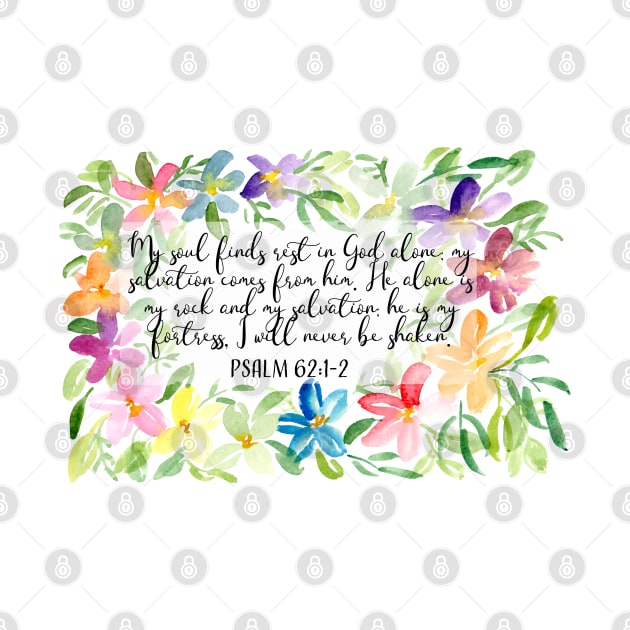 My soul find rest in God alone | Scripture Art by Harpleydesign