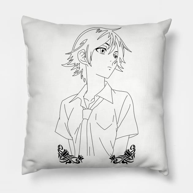 Anime Girl Pillow by SanTees