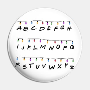 Alphabet Christmas lights message Pin