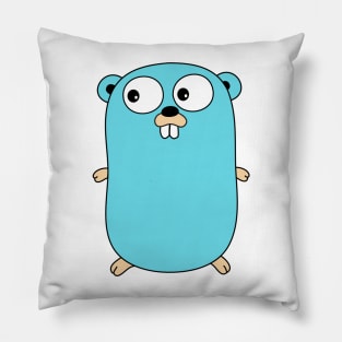 Go Lang logo Gopher Pillow