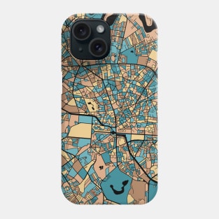 Bucharest Map Pattern in Mid Century Pastel Phone Case