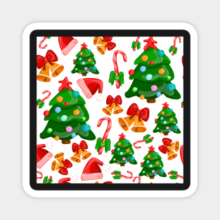 Merry Christmas and New Year pattern Magnet