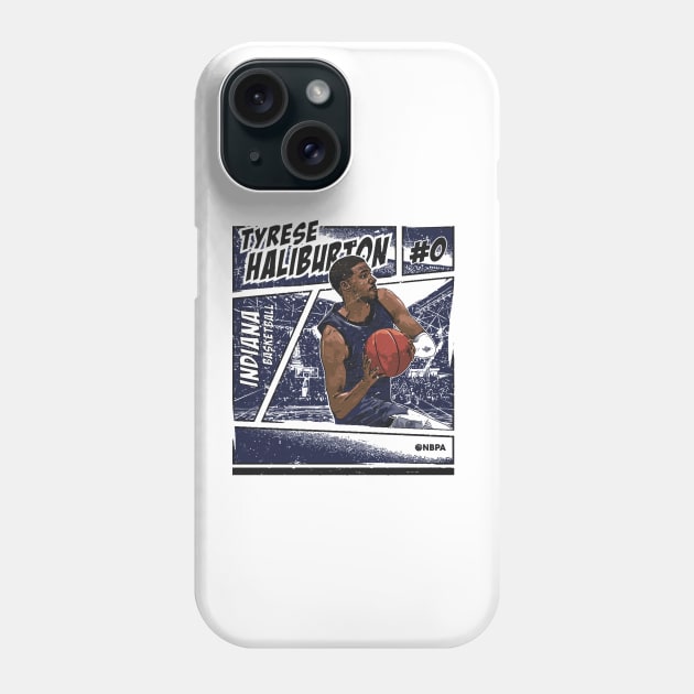 Tyrese Haliburton Indiana Comic Phone Case by ClarityMacaws