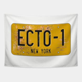 GHOST BUSTERS - ECTO-1 REGISTRATION PLATE Tapestry