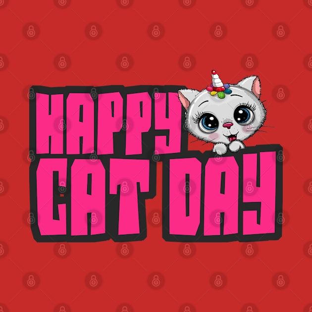 happy cat day , funny cat , meow by kirkomed