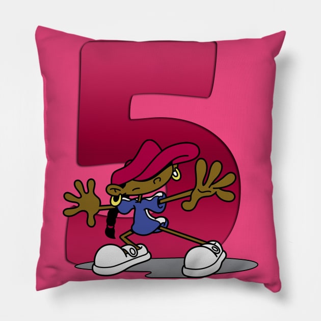 KND Number 5 Pillow by Kmush