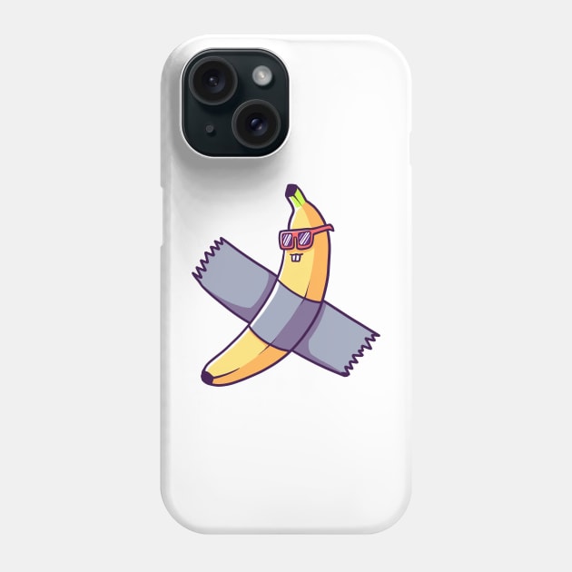 Banana Stuck Phone Case by asterami