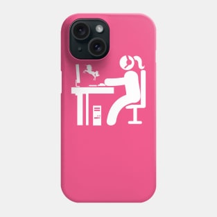 Gamer Girl with Unicorn Avatar Phone Case