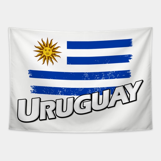 Uruguay flag Tapestry by PVVD