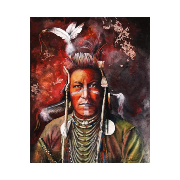 Swallow Bird mixed media Native American Indian painting by Mightyfineart