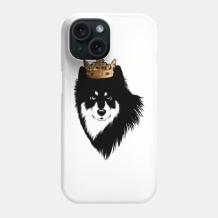 Finnish Lapphund Dog King Queen Wearing Crown Phone Case