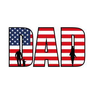 American Flag Dad T-Shirt