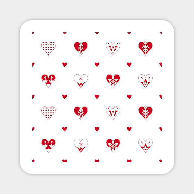 Valentines Day Hearts-WT Magnet by SSSowers