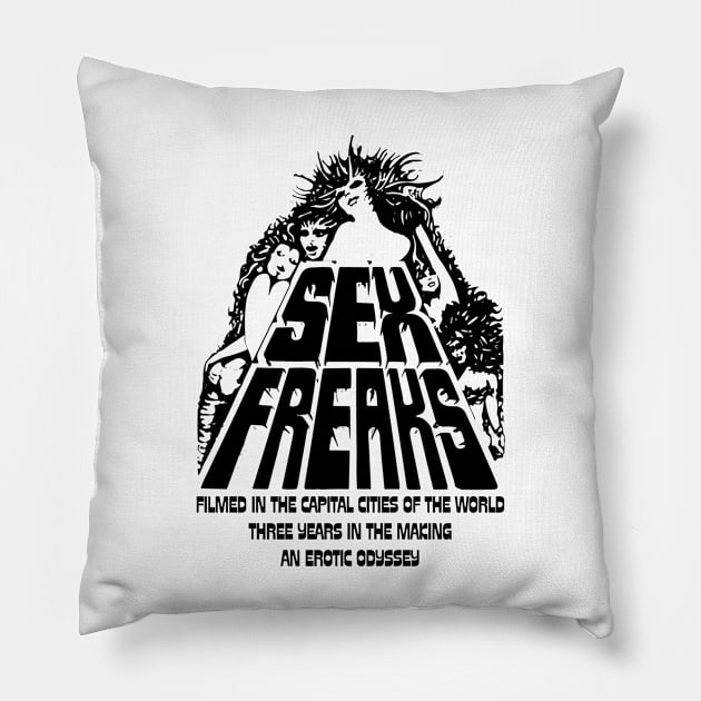 Sex Freaks - - B Movie Erotica Pillow by CultOfRomance