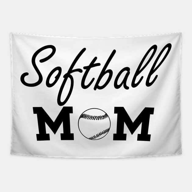 Softball Mom, Sports Mom, Softball, Mom, Mama, Biggest Fan, Gift for Mom Tapestry by FashionDesignz