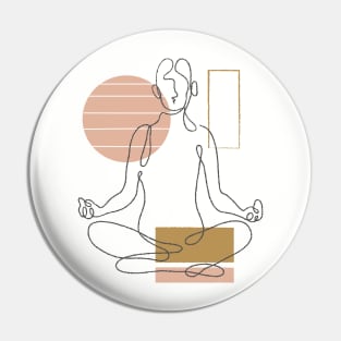 Abstract Modern Yoga Pose Pin