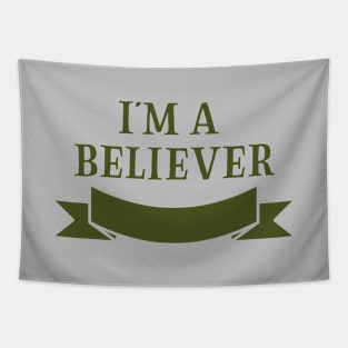 I´m a Believer, green Tapestry