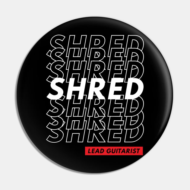 Shred Lead Guitarist Repeated Text Dark Theme Pin by nightsworthy