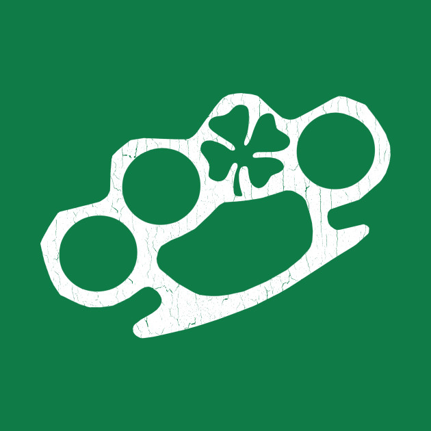 IRISH Brass Knuckles with Shamrock (vintage look) Belfast Kids T