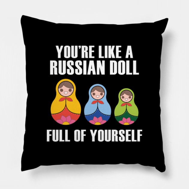 Full Of Yourself Pillow by VectorPlanet