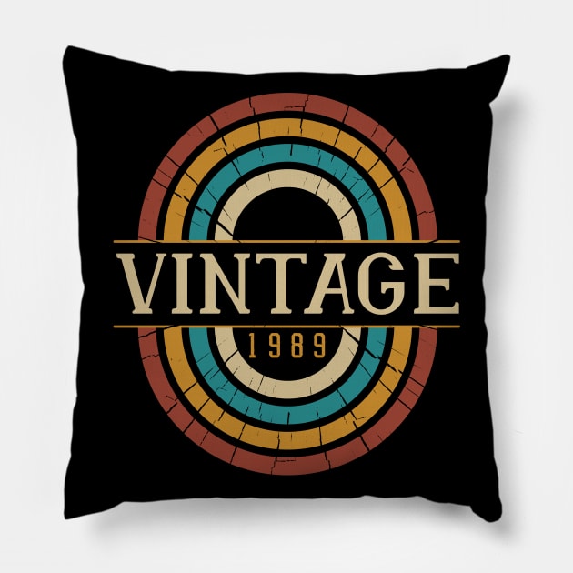 80s vintage awesome retro 1989 Pillow by Midoart