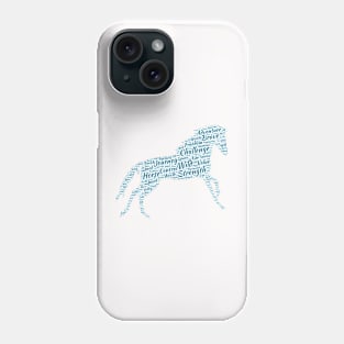 Horse Animal Riding Text Word Cloud Phone Case