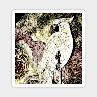 PARROT DECO POSTER , COCKATOO TROPICAL ART PRINT Magnet