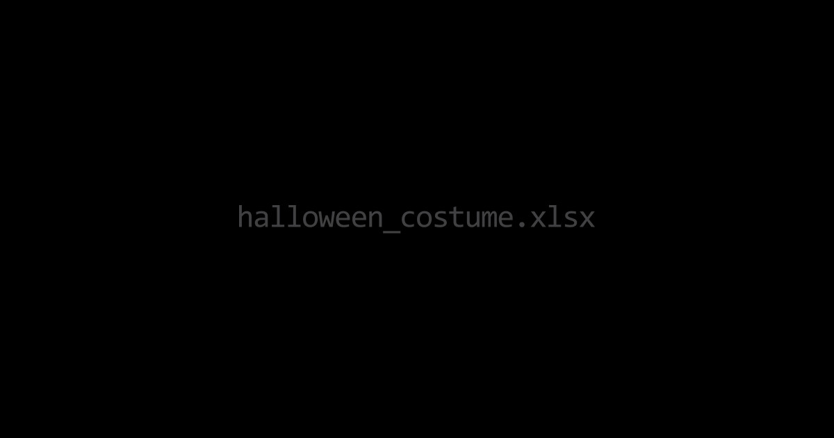 Halloween Costume Excel/Spreadsheet File - Halloween - T-Shirt | TeePublic