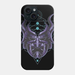 DEMON MASK SACRED GEOMETRY Phone Case