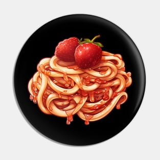 Strawberry Spaghetti Noodles Cute Pin