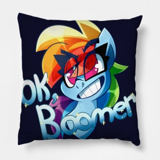 Rainbow Dash Ok Boomer Pillow