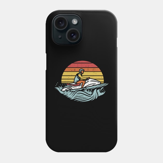 Fun Jet Ski Gift for Water Sport Lover: Life's Wave Ride It on a Jet ski Phone Case by GrafiqueDynasty