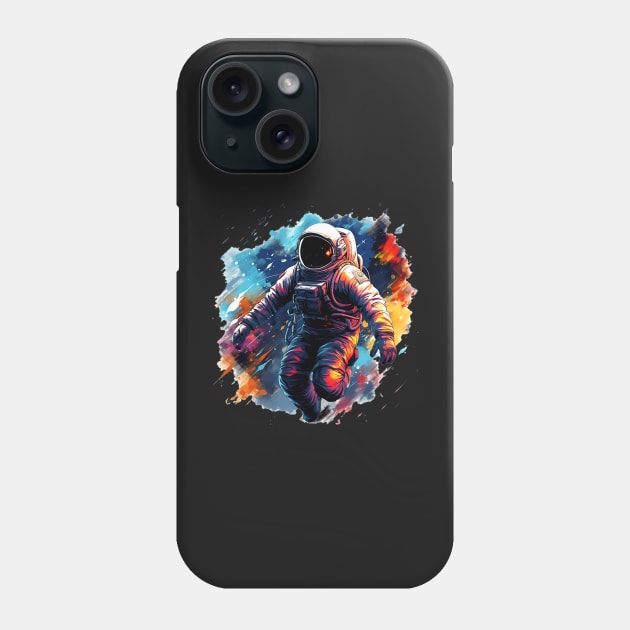 Astronaut in space abstract water color Phone Case by ramith-concept