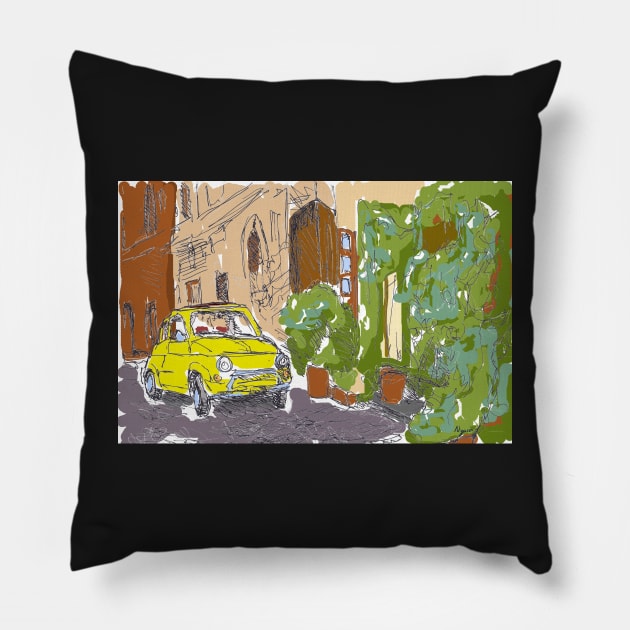 Italian landscape Pillow by NYWA-ART-PROJECT