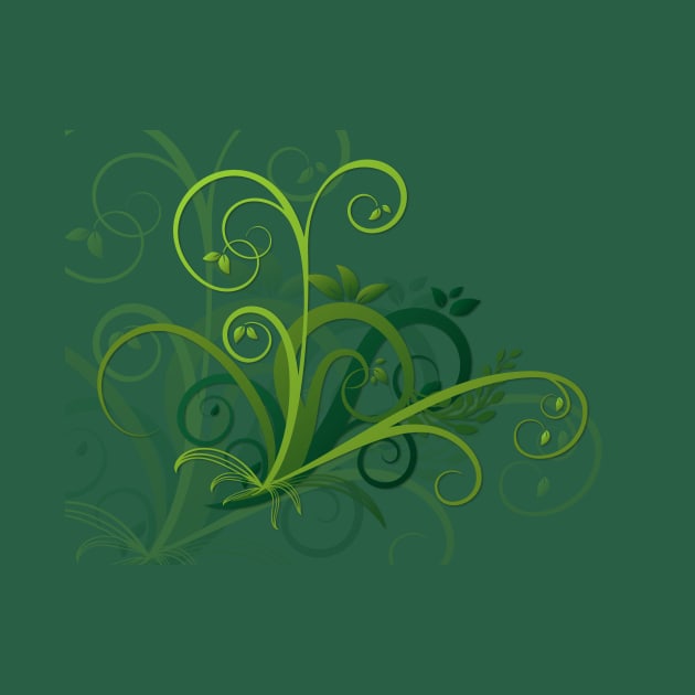 Green Botanical Flourishes by KeeganCreations