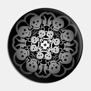 Skull Snowflake Pin