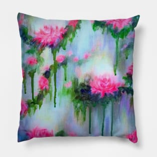 Creeping rose garden Pillow