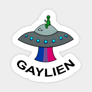 Gaylien Bisexual Pride Alien Magnet