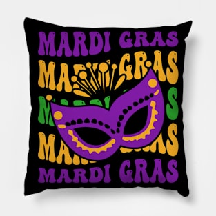 Mardi Gras Groovy Style Pillow