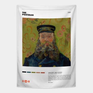 Vincent Van Gogh - The Postman - Portrait of Joseph Roulin - Minimalist Art Poster Series Tapestry