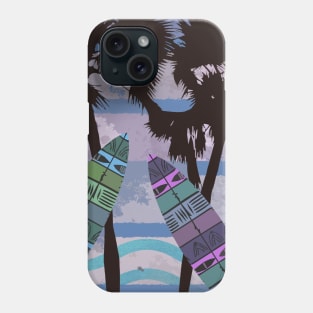 Palm trees with surfboards (2) Phone Case