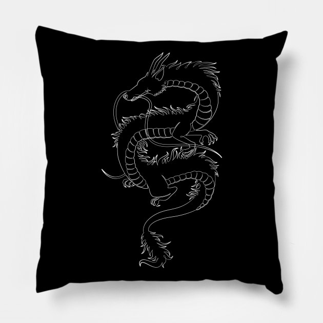 Anime Dragon Pillow by Joanna Zourmpaki