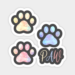 Watercolor Paw Prints Magnet