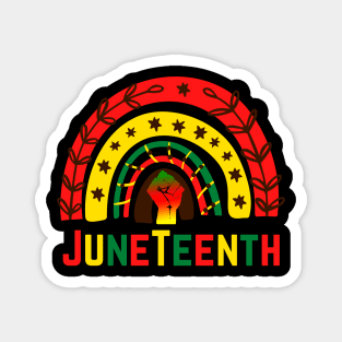 Boho Rainbow Fist Juneteenth, Cute African American Pride Gift Magnet