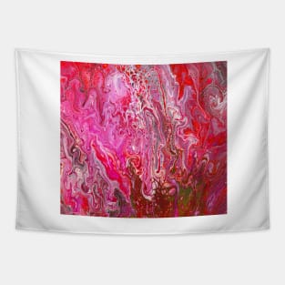 Hot pink abstract paint pour Tapestry