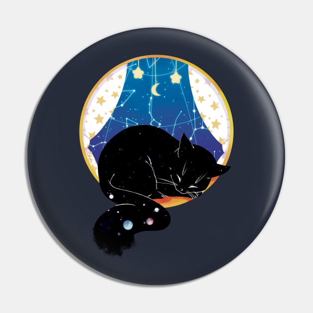 Black cat - The world Pin by Kukupon