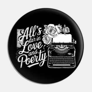 all s fair in love and poetry typewrite vintage Pin